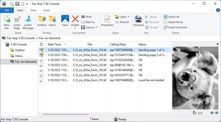 Fax Voip T.38 Console - Fax on Demand