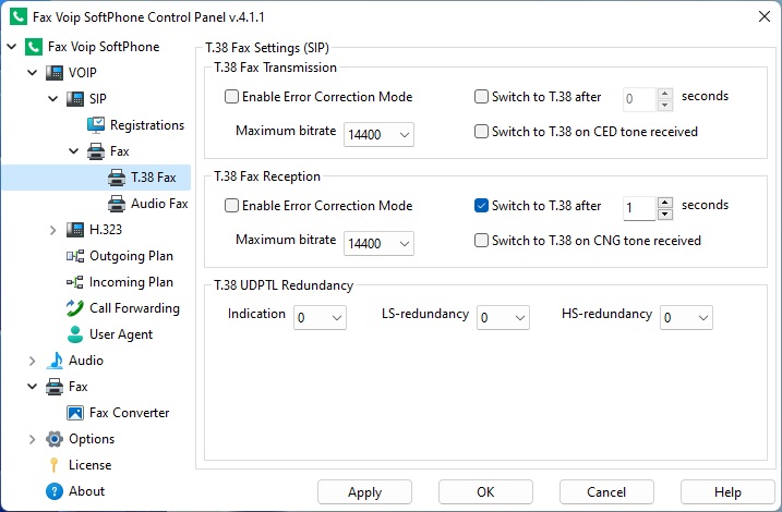 T.38 Settings